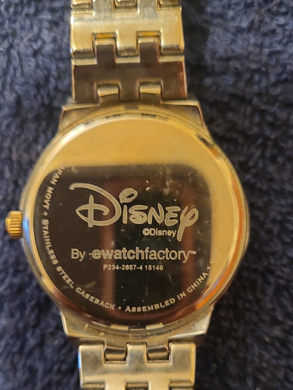 Disney Gold Tone Mermaid Bracelet Watch with Floral Dial - Picture 5 of 5